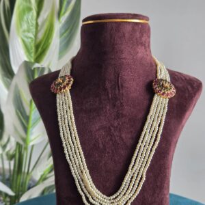 APARNA : Pearl Haaram with Devi Side pendant