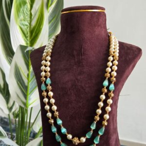 RIDHIMA : Pearl 2 layer Maala