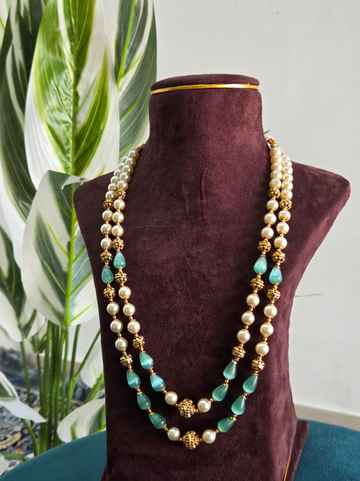 RIDHIMA : Pearl 2 layer Maala